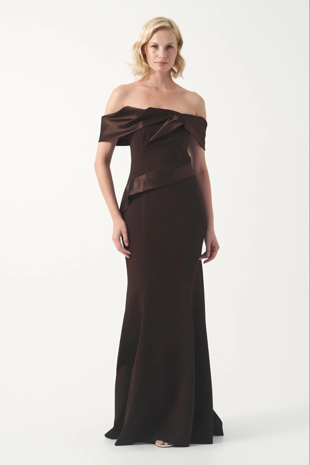 Model wearing John Paul Ataker Gown Style 4513