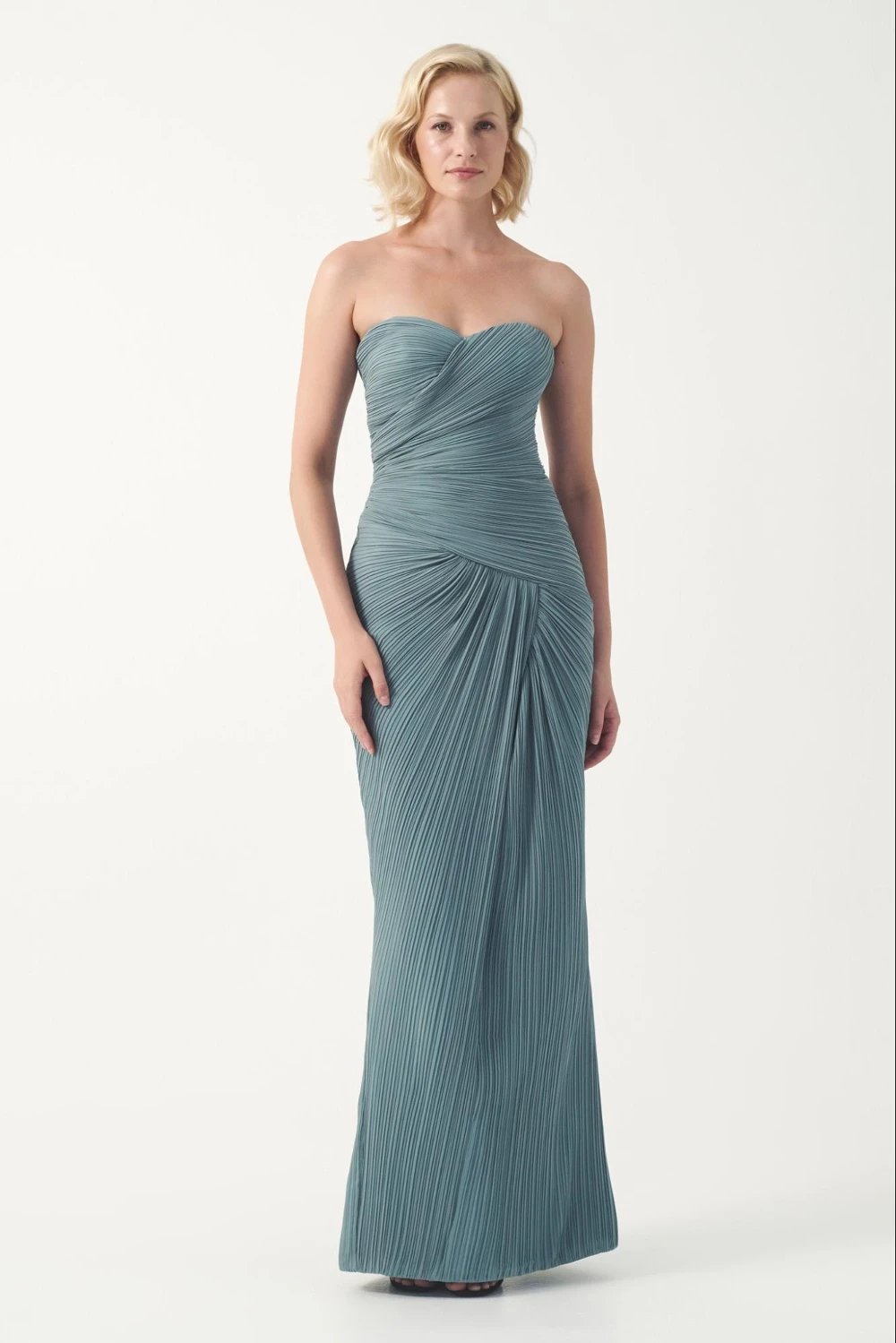 Model wearing John Paul Ataker Gown Style 4514