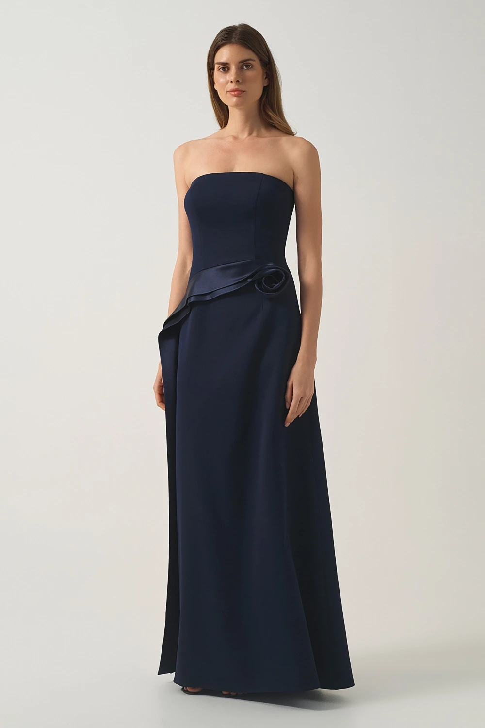 Model wearing John Paul Ataker Gown Style 4559