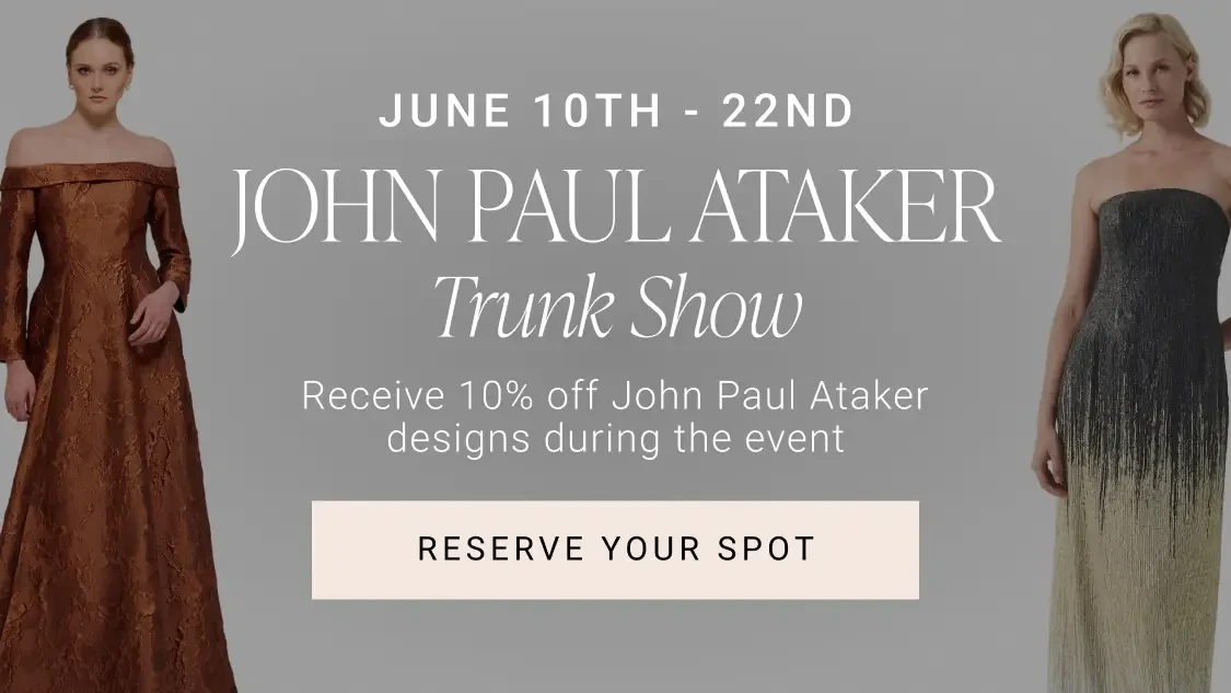 John Paul Ataker dresses at Soiree by the Bridal Room - mobile banner
